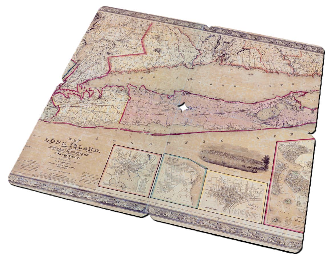 Torched Products - Wholesale Coasters - State Old World Map Coasters - Set of 4 Wood Coasters49