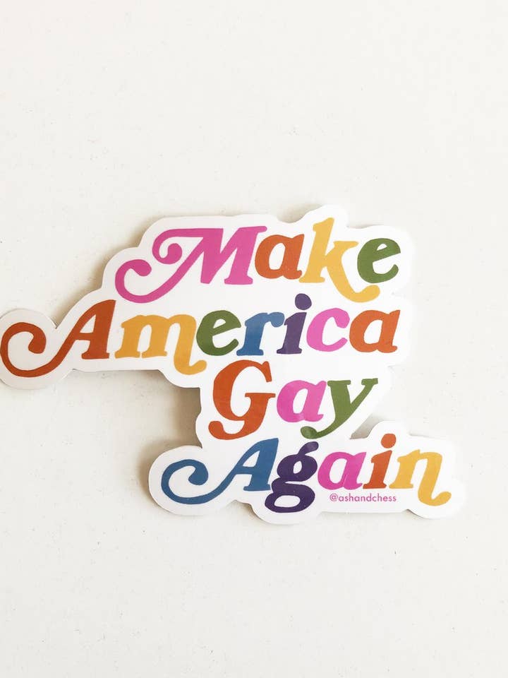 Sticker - Make America Gay Again for wholesale by Ash + Chess