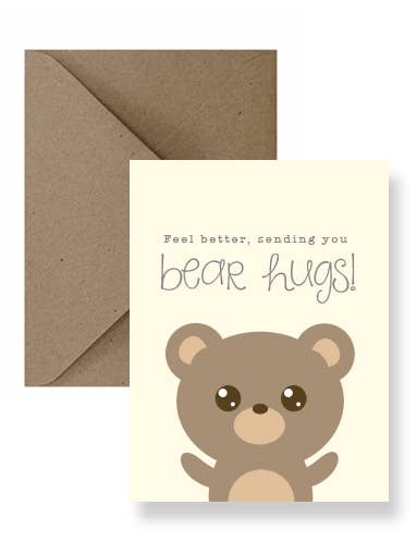 Feel Better, Sending You Bear Hugs - Biglietto di auguri per la vendita all'ingrosso da parte di IMPAPER