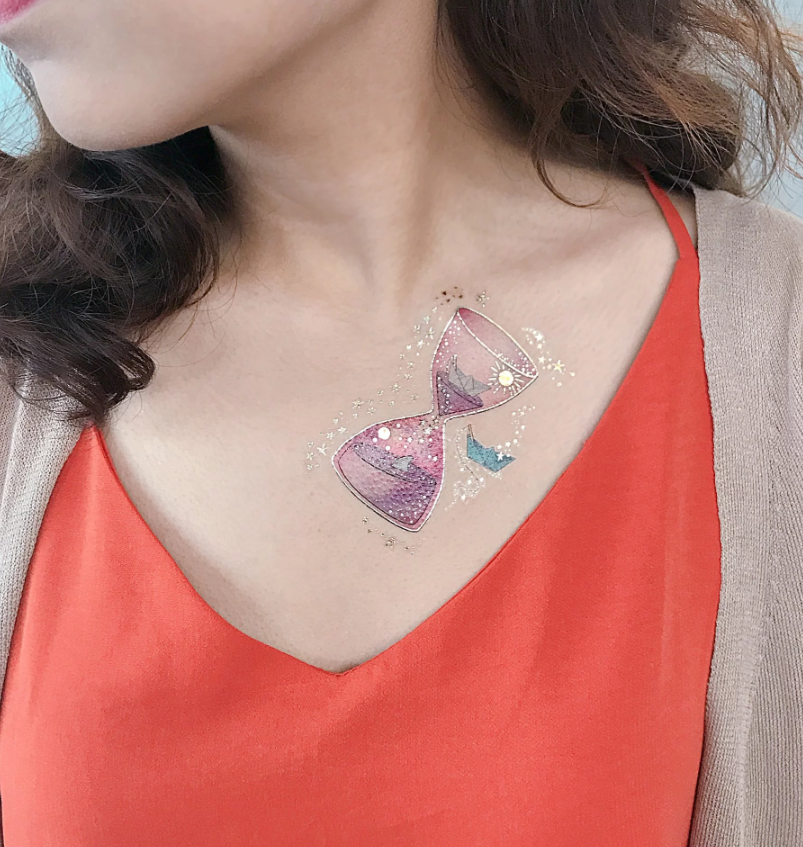 PAPERSELF - Wholesale Temporary Tattoo - Hourglass Temporary Tattoos Stickers3