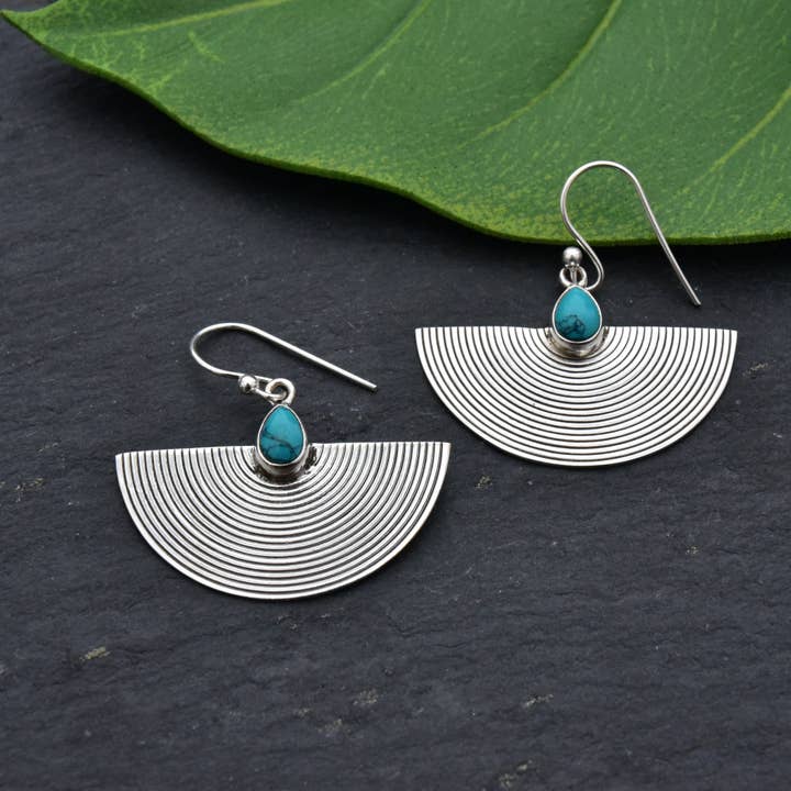 Orecchino a ventaglio in argento Sterling per la vendita all'ingrosso da parte di Baizaar