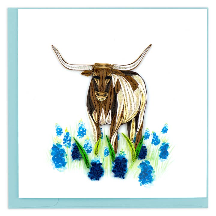 Quilling Card - Wholesale Everyday Greeting Card - Texas Longhorn