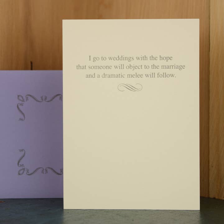 Oddball Press LLC - Wholesale Wedding Card - Melee Wedding