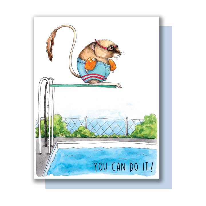 Carte d'encouragement « You Can Do It » pour la vente par Paper Wilderness