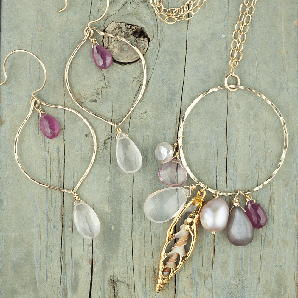 Midori Jewelry Hawaii - Wholesale Dangle Earrings - lotus rose earrings1