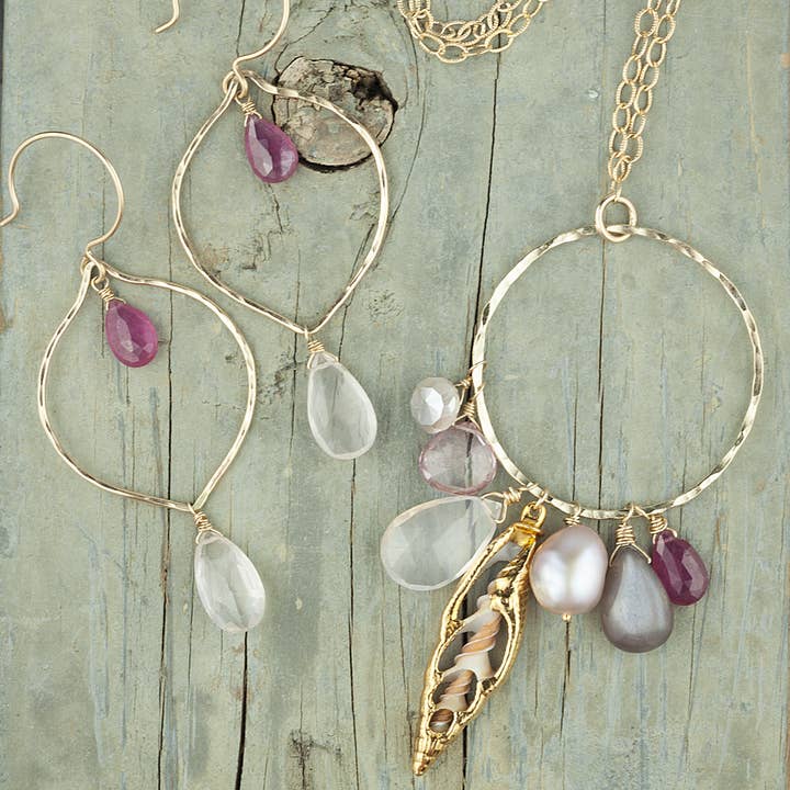 Midori Jewelry Hawaii - Wholesale Dangle Earrings - lotus rose earrings1