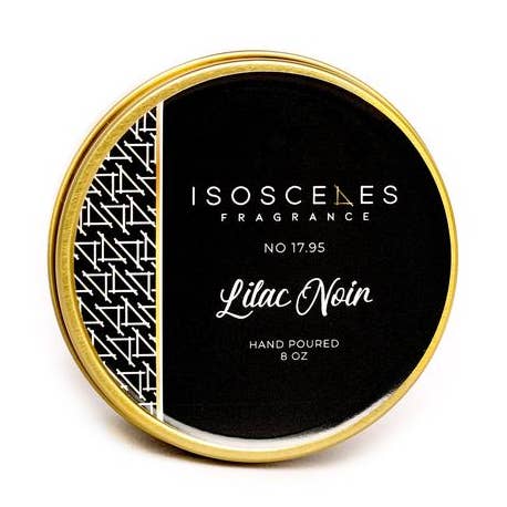 8oz Gold Travel Tin - Lilac Noir for wholesale by Isosceles Fragrance