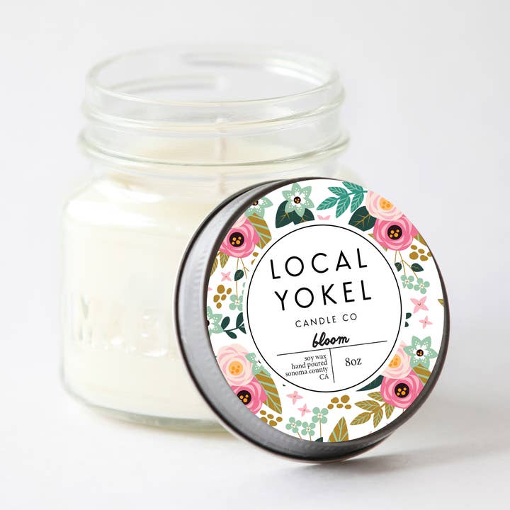 Blühen | 8oz Mason | Soja-Wachskerze | für den Großhandel von THE LOCAL YOKEL
