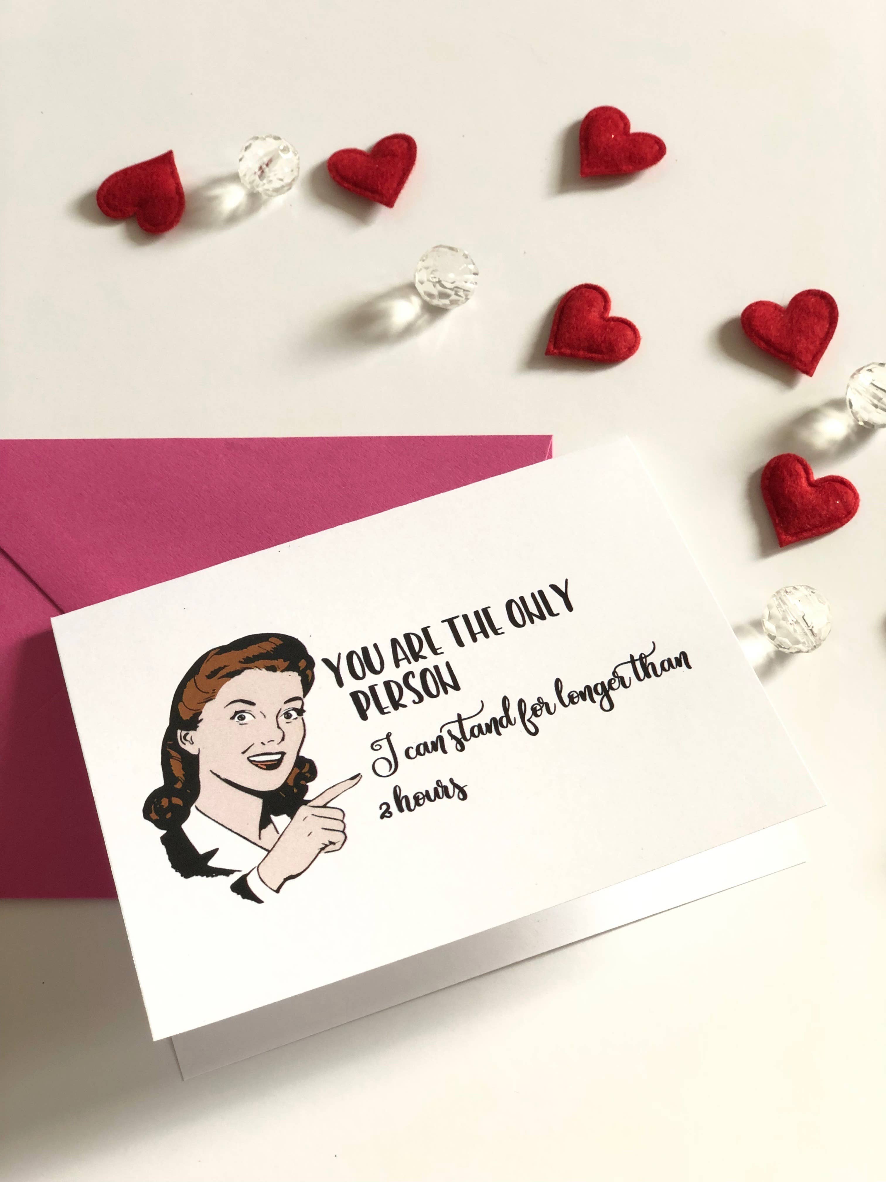 The Mad Padder - Wholesale Valentine's Day Card - Witty Women Valentine Card - Only Person I Can Stand - Love2