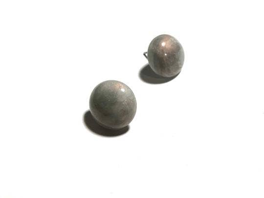 Leetie Lovendale - Wholesale Stud/Post Earrings - Grey Aurora Borealis Marbled Retro Button Stud Earrings0