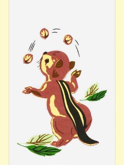 Chippy Retro Flour Sack Kitchen Towel for wholesale by Red and White Kitchen Company