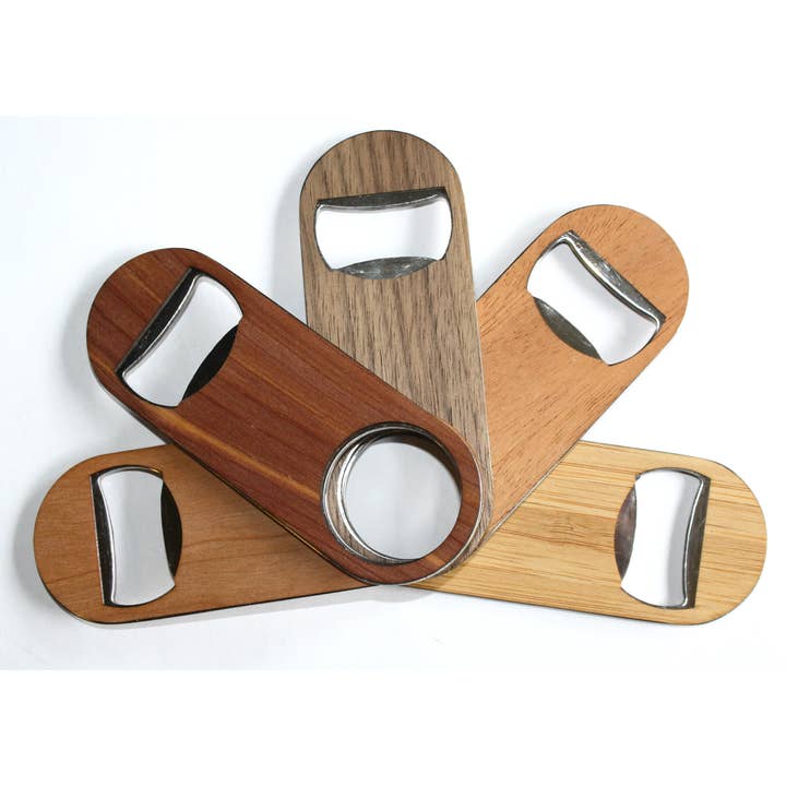 WUDN Handcrafted - Wholesale Bottle/Wine Opener - Customizable Wooden Keychain Bottle Opener