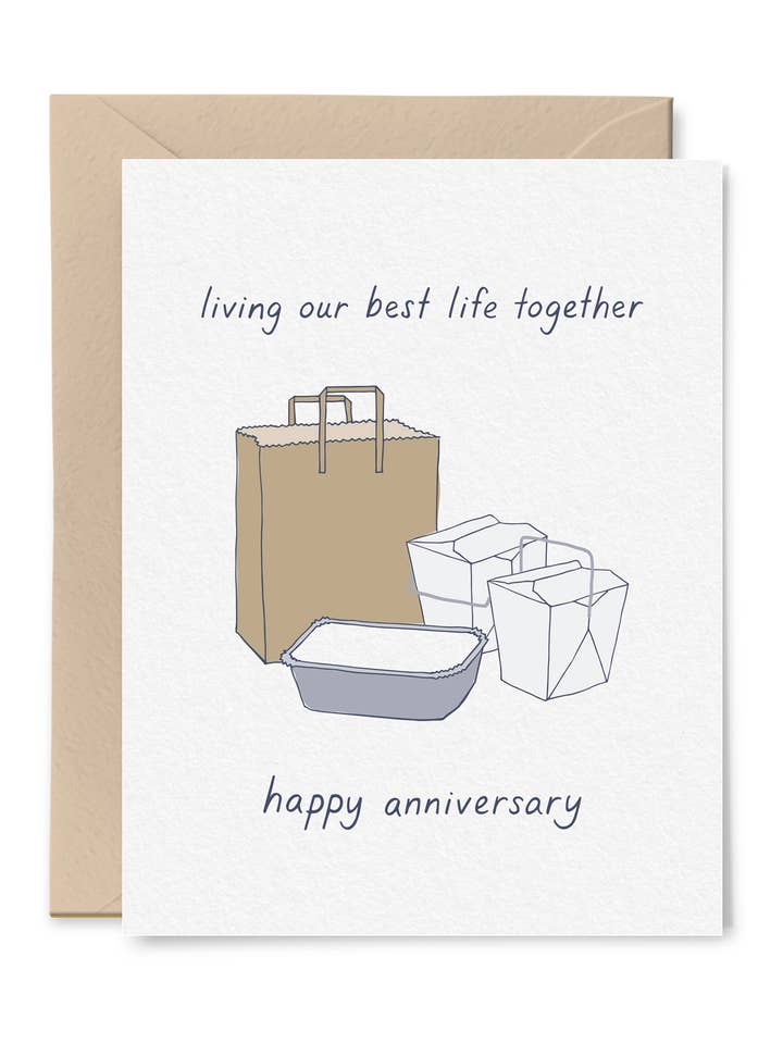 Unsere Jubiläumskarte zum besten Leben zusammen leben für den Großhandel von Tiny Hooray