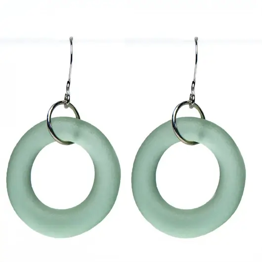 Smart Glass Recycled Jewelry - Wholesale Dangle Earrings - SEAGLASS STYLE SIMPLE EARRINGS2