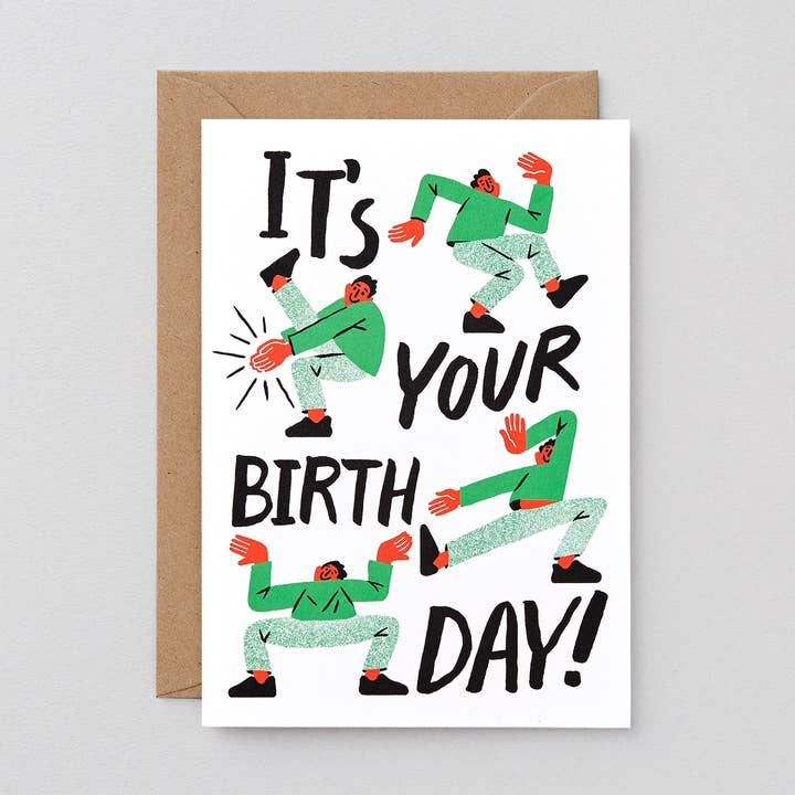 Wrap (US duties paid) – postal de parabéns por atacado – Cartão de Cumprimentos de Aniversário com Dança0