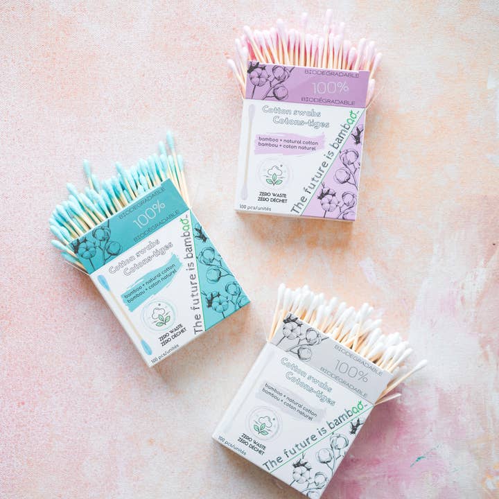 Bamboo Cotton Swabs - 100x for wholesale by The future is bamboo