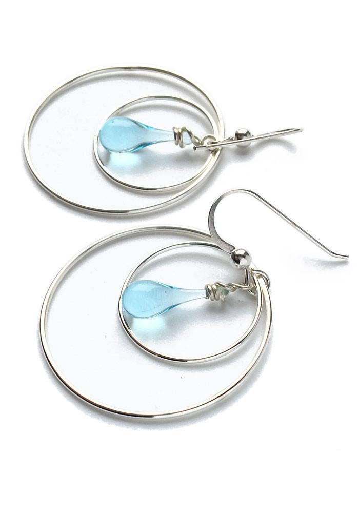 Sundrop Jewelry - Wholesale Dangle Earrings - Eclipse Glass and Silver Earrings - Small3