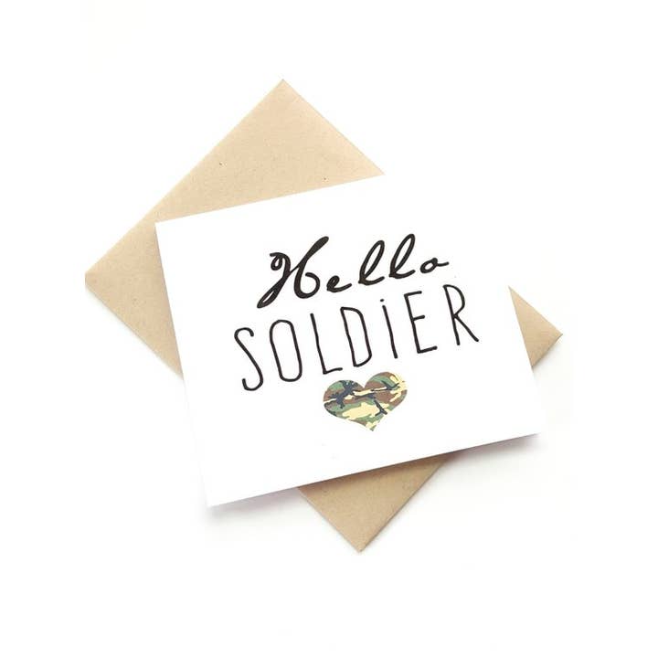Hello Soldier for wholesale by Ally Elle Cards