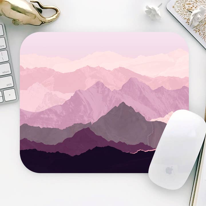Mouse Pad retangular das montanhas roxas por atacado de Onesweetorange