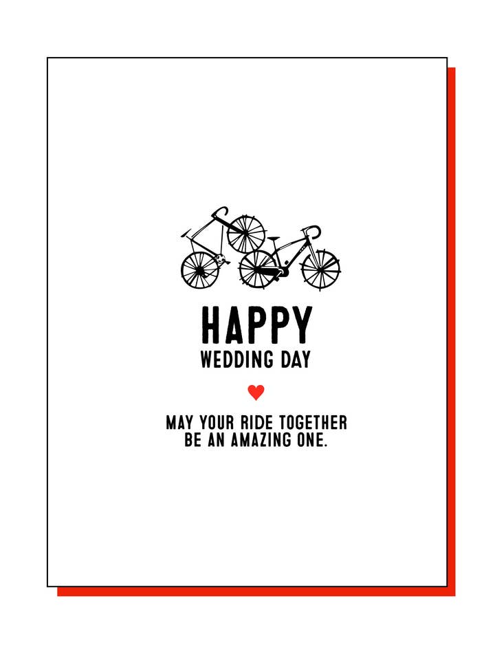 Bike Hump trouwkaart voor wholesale door jack + ella paper