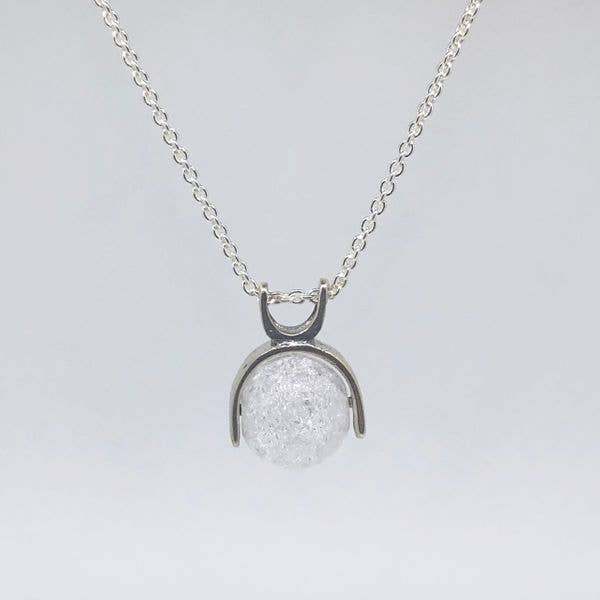 Mystic Blue Jewels - Wholesale Pendant/Charm Necklace - Sterling Silver Pendant with Round Cut Genuine 10mm Quartz0