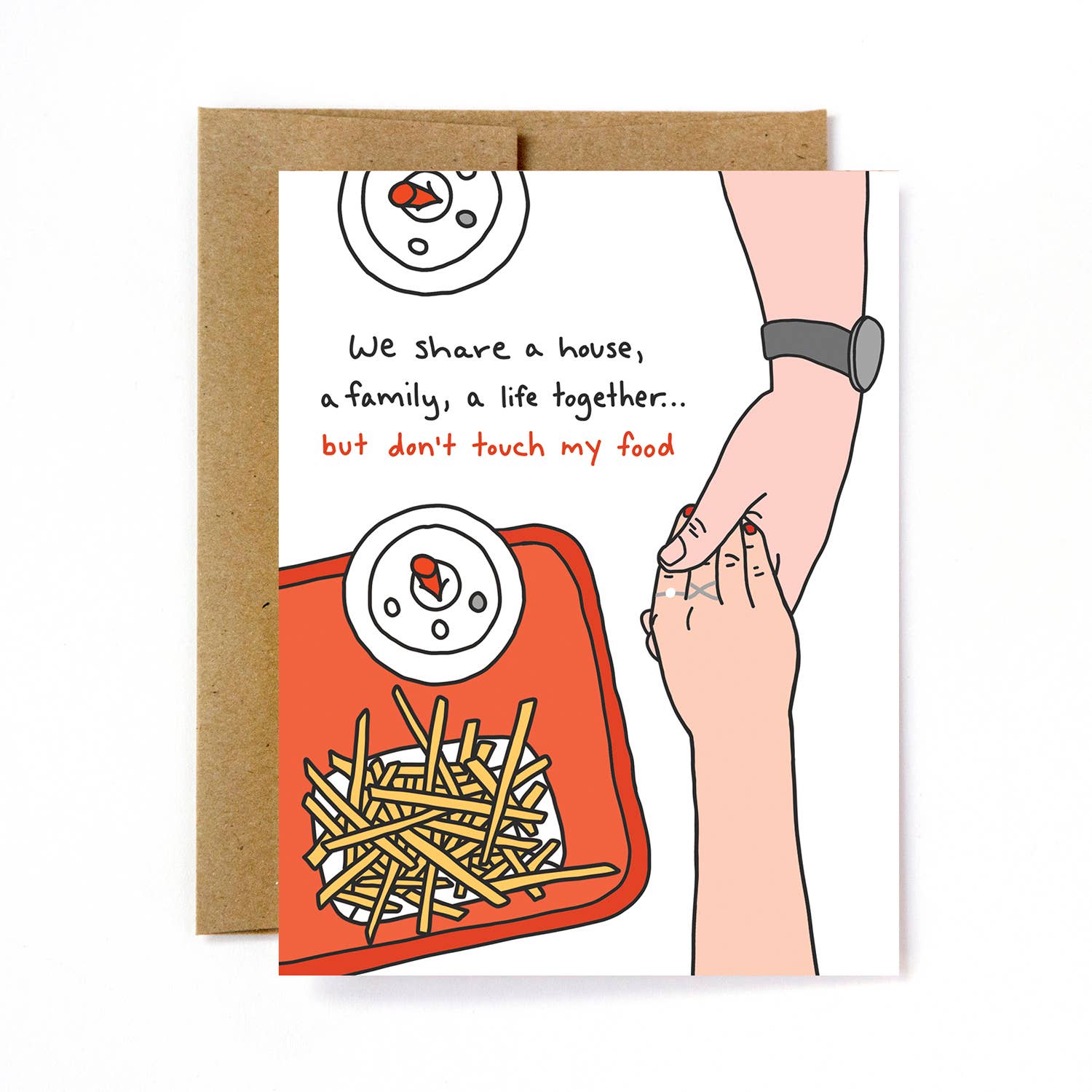 Unblushing - Wholesale Love Card - Dont Touch My Food Anniversary Couple Card for Foodie