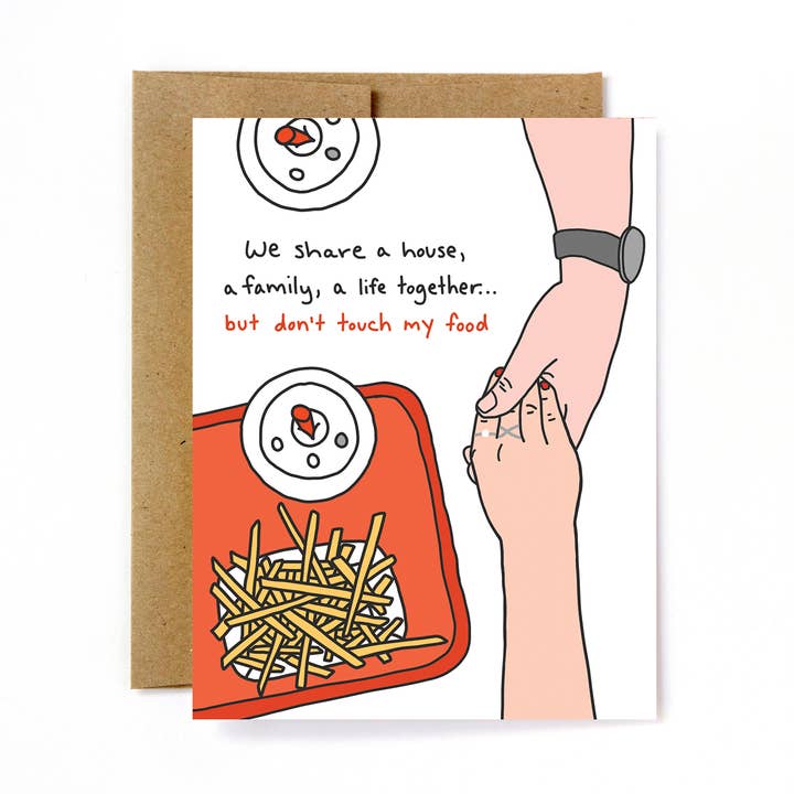 Unblushing - Wholesale Love Card - Dont Touch My Food Anniversary Couple Card for Foodie0