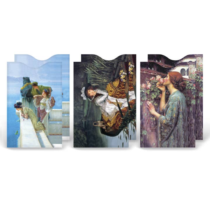 Set Of 6 - Ladies In Art Credit Card Sleeve for wholesale by Monarque