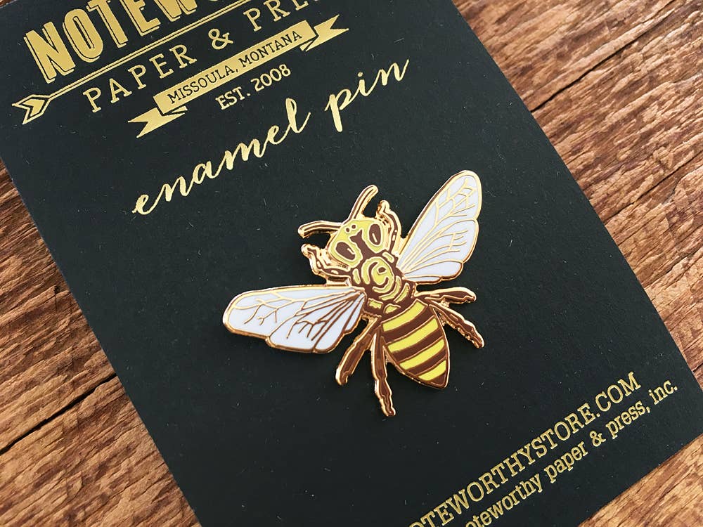 Noteworthy Paper & Press - Wholesale Lapel Pin/Button - Honey Bee Enamel Pin4