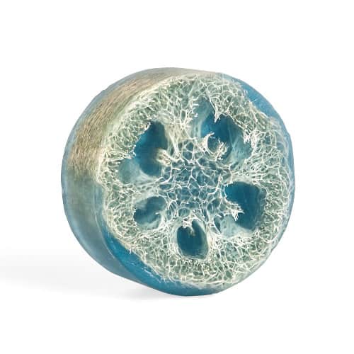 Heartland Fragrance - Wholesale Bar Soap - Blue Steel Exfoliating Loofa Soap