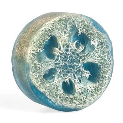 Heartland Fragrance - Wholesale Bar Soap - Blue Steel Exfoliating Loofa Soap0