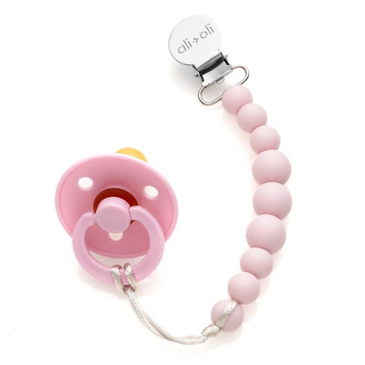 Ali+Oli - Wholesale Pacifier Clip - Baby - Ali+Oli Silicone Pacifier Clip (Pink)