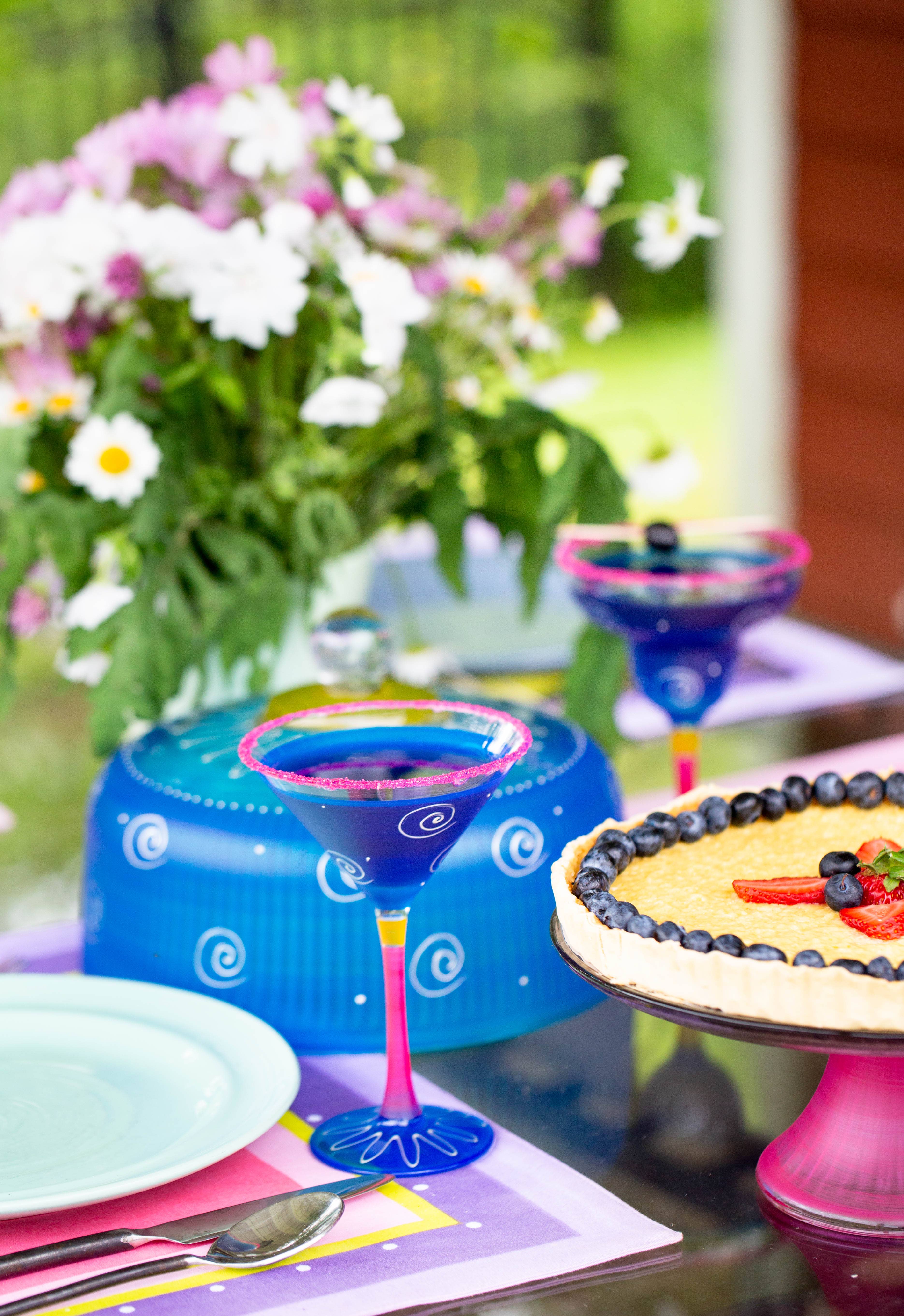 Golden Hill Studio – wholesale Cocktail-/likörglas – Peruvian Splendor Turkos Martini Glasögon1