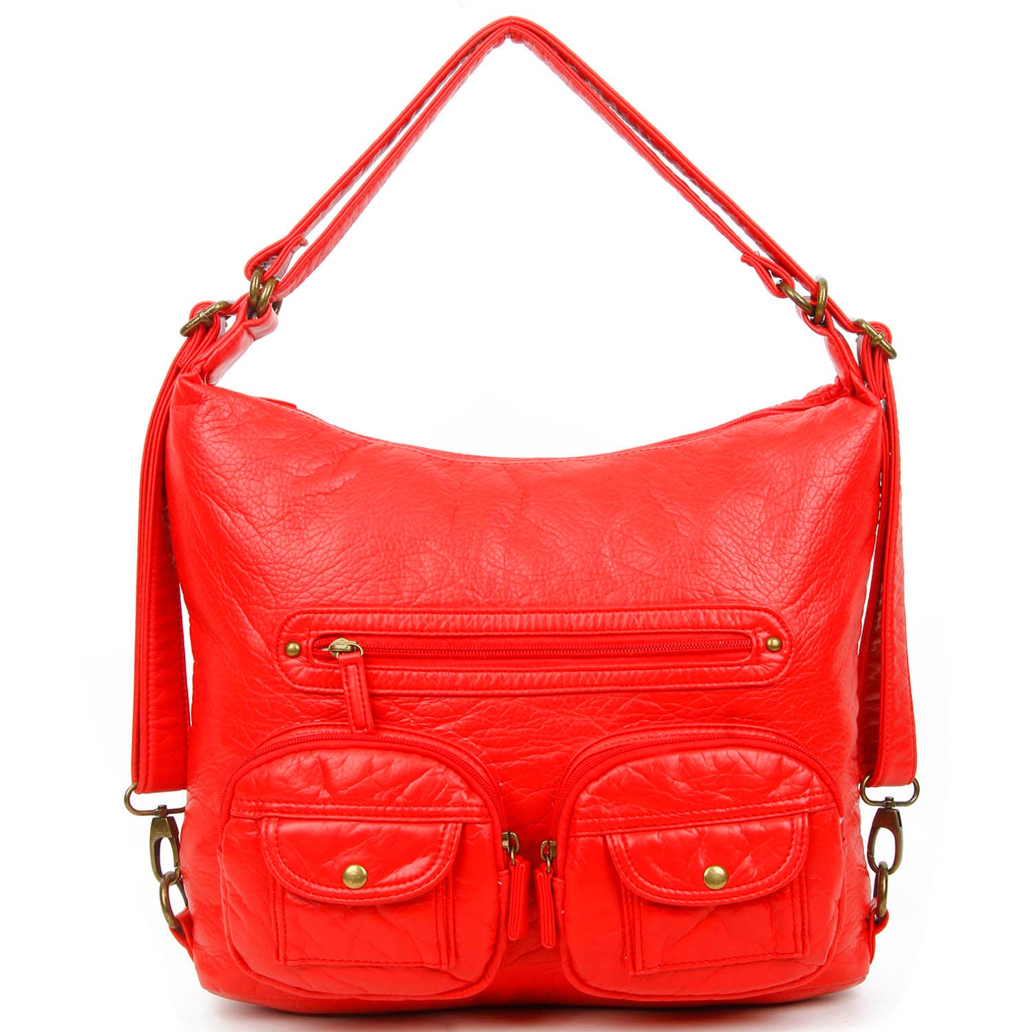 AMPERE CREATIONS - Wholesale Backpack - Women's - Convertible Soft Vegan Leather 3 in 1 Crossbody Backpack Bag22