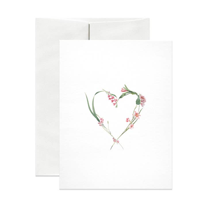 Mima's Rose Heart Greeting Card for wholesale by Open Sea