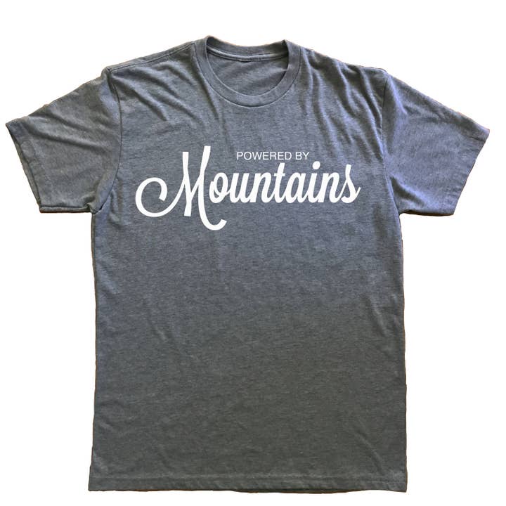 XL - Powered By Mountains T-Shirt for wholesale by Ingrained Apparel
