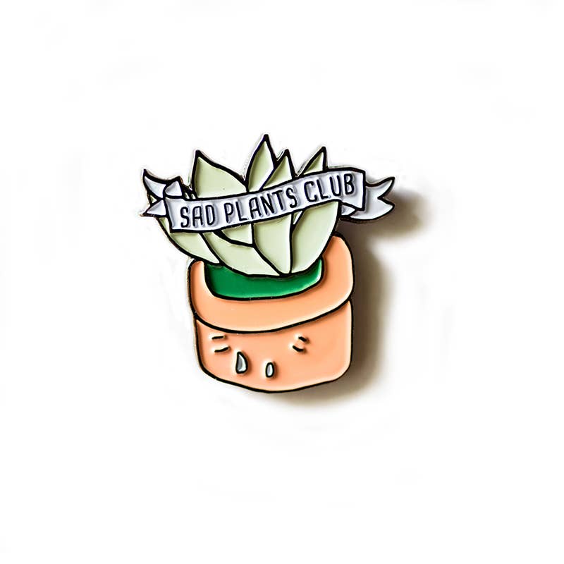 ILOOTPAPERIE - Wholesale Lapel pin/button - Sad Plants Club Enamel / Lapel Pin