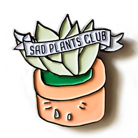 ILOOTPAPERIE - Wholesale Lapel pin/button - Sad Plants Club Enamel / Lapel Pin0