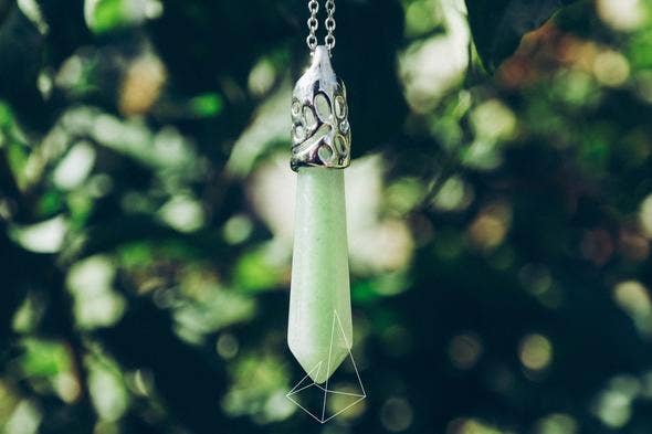 Foxfire Stones - Wholesale Pendant/Charm Necklace - Stone Of Opportunity / Green Aventurine Necklace0