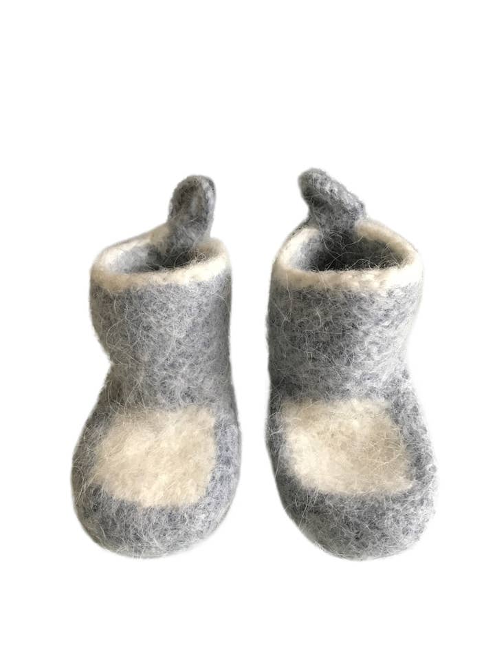 Blauw/wit Kosy Calm - Babywollen slofjes voor groothandel op Faire3