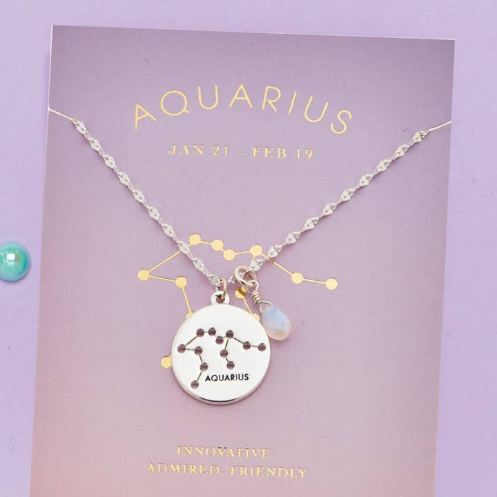 Aquarius Constellation Necklace | Astrology Christmas 2025 for wholesale by Foxy Originals