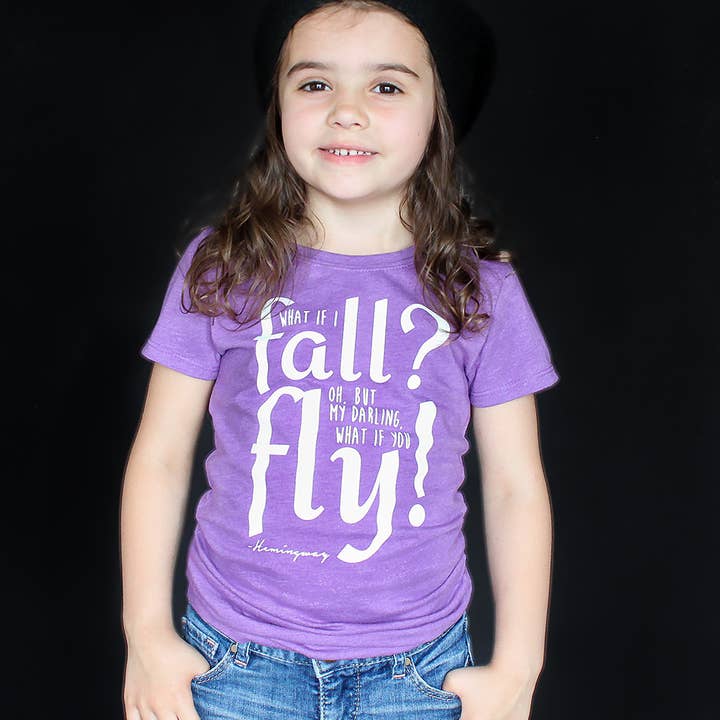 „Was ist, wenn du fliegst“ Mädchen-T-Shirt für den Großhandel von The Talking Shirt