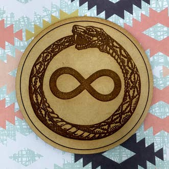 Dessous de verre - Ouroboros Eternity Serpent Mythologique AArt pour la vente par Insert Brand Here Shop