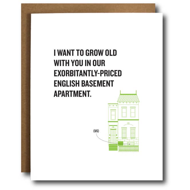 The Card Bureau - Wholesale Love Card - English Basement Washington DC Row House Love Card
