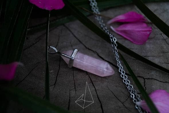Foxfire Stones - Wholesale Pendant/Charm Necklace - Rose Quartz Necklace0