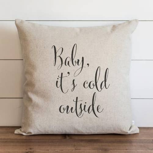 Porter Lane Home - Wholesale Throw Pillow Cover - Baby It's Cold Outside Pillow Cover0