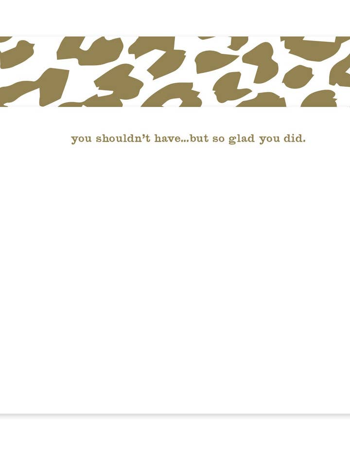 Du borde inte ha... Platt anteckningskortset, set om 8 för wholesale av Tiramisu Paperie