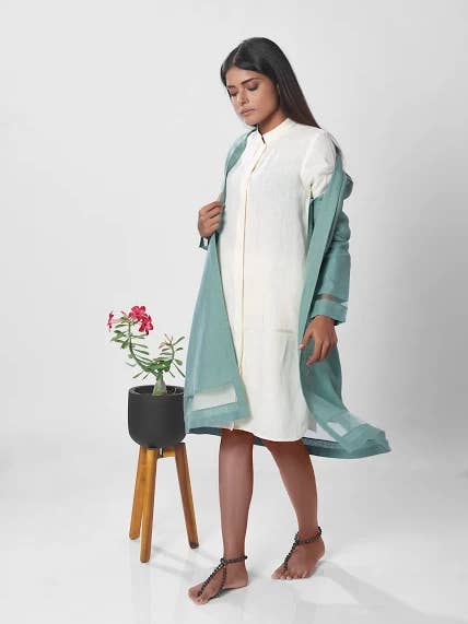 Sage Green Overlay Jacket for wholesale by Clothcrafte