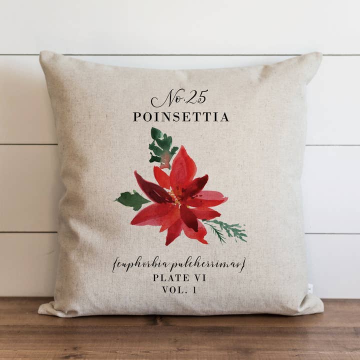 Poinsettia Pillow Cover for wholesale by Porter Lane Home