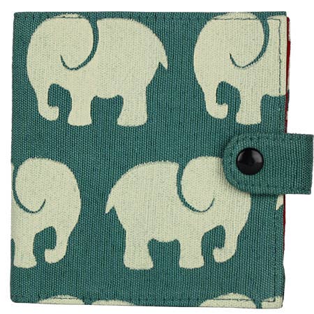 Malia Designs - Wholesale Wallet - Women's - Elephant Square Wallets - Slim Vegan Wallet - Fabric Wallet2